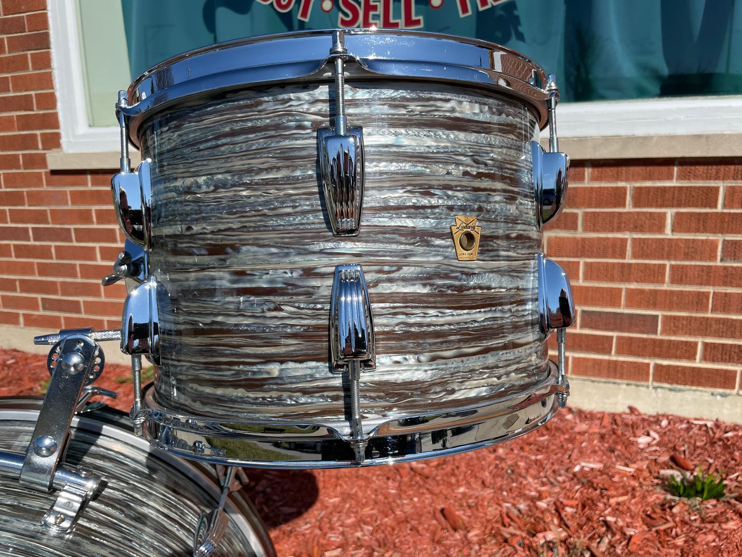 1964 Ludwig Super Classic Drum Set Oyster Blue Pearl 22/13/16 COB