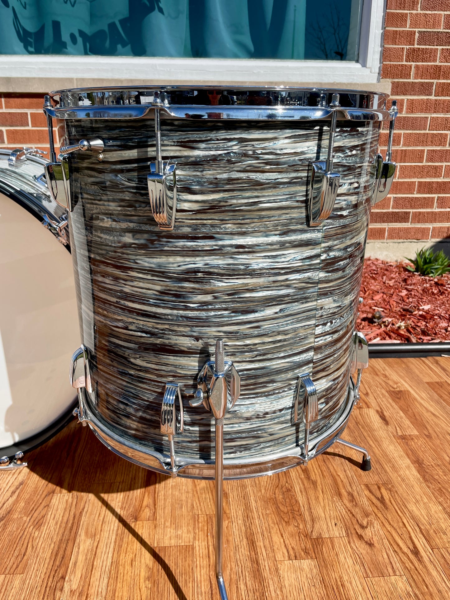 1964 Ludwig Super Classic Drum Set Oyster Blue Pearl 22/13/16 COB