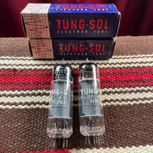 Vintage Tung-Sol 7189 Amplifier Power Tubes Pair Duet EL84/6BQ5 Made In USA #152