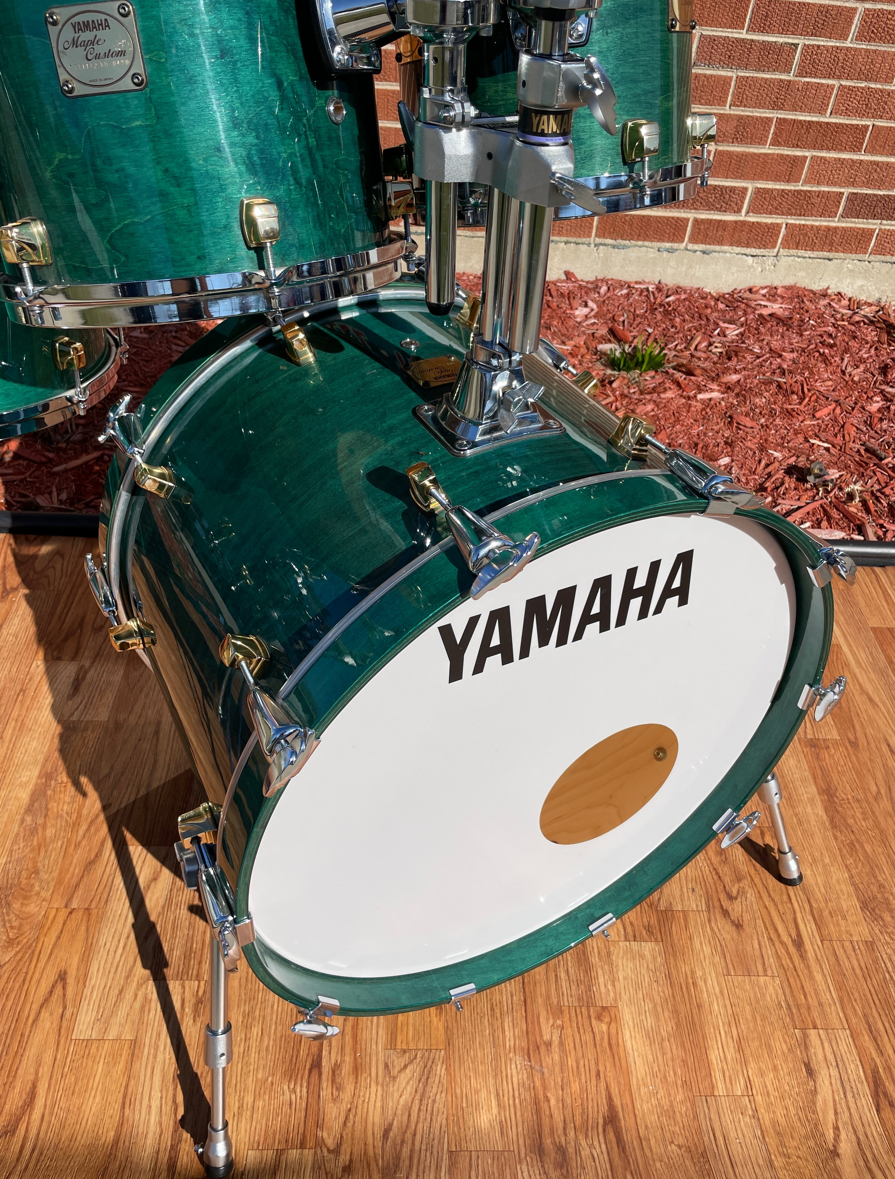 メイプルカスタム 1994 Yamaha Maple Custom Drum Set Turquoise Maple MIJ 22/10/12/14