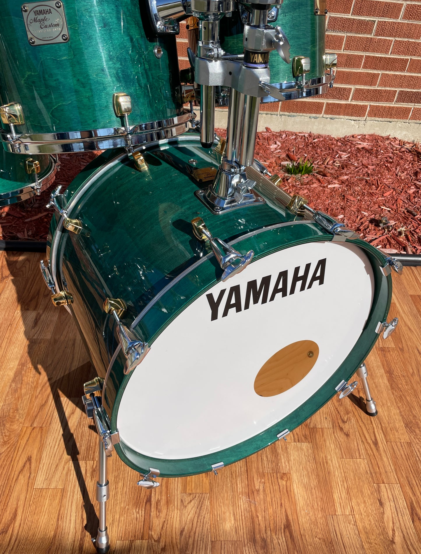 1994 Yamaha Maple Custom Drum Set Turquoise Maple MIJ 22/10/12/14/16
