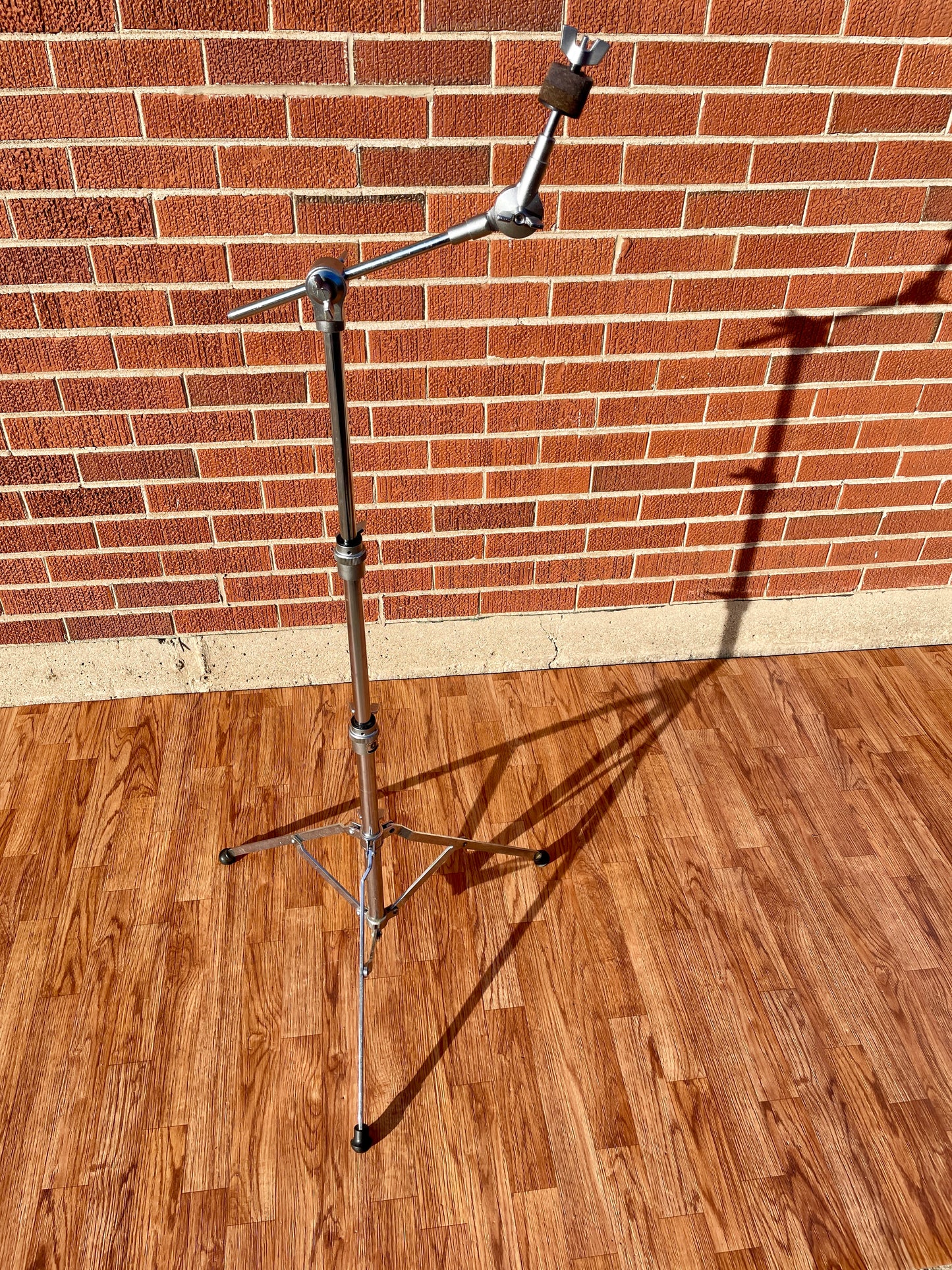 1980s Yamaha CS-712 Single Braced Boom Cymbal Stand Silver Label MIJ
