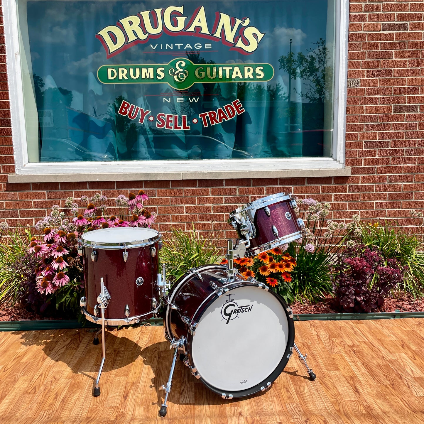 Gretsch Brooklyn Bop Drum Set Burgundy Sparkle 18/12/14