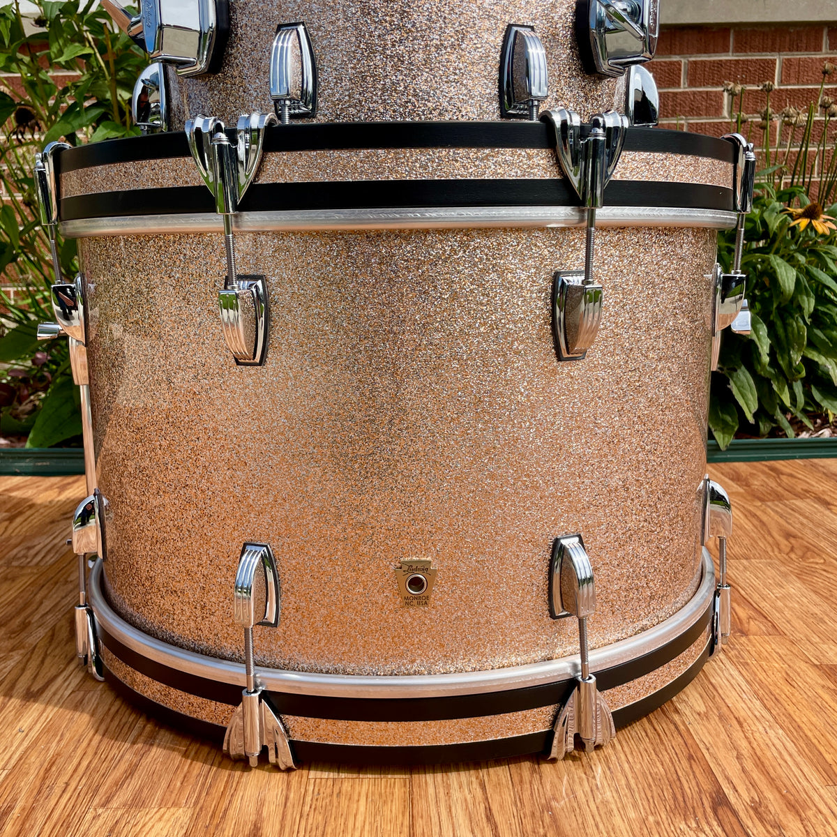 Ludwig Classic Maple 3pc Downbeat Drum Set Champagne Sparkle 12x20/12/14