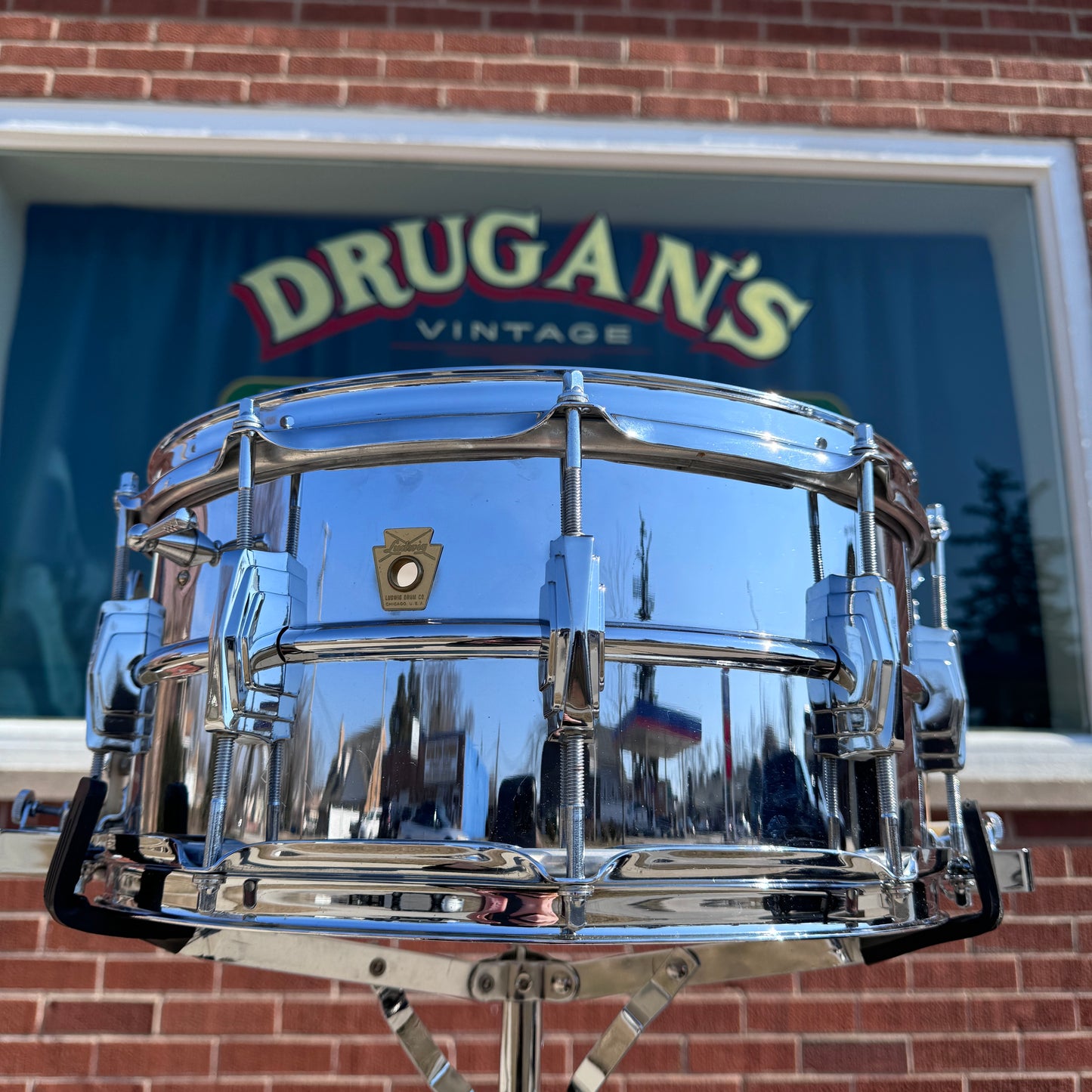 1963 Ludwig 6.5x14 No. 411 Super Sensitive COB Snare Drum Pre-Serial Supraphonic