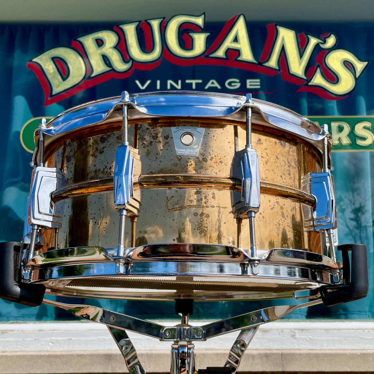1990s Ludwig 6.5x14 Bronze Snare Drum Conversion