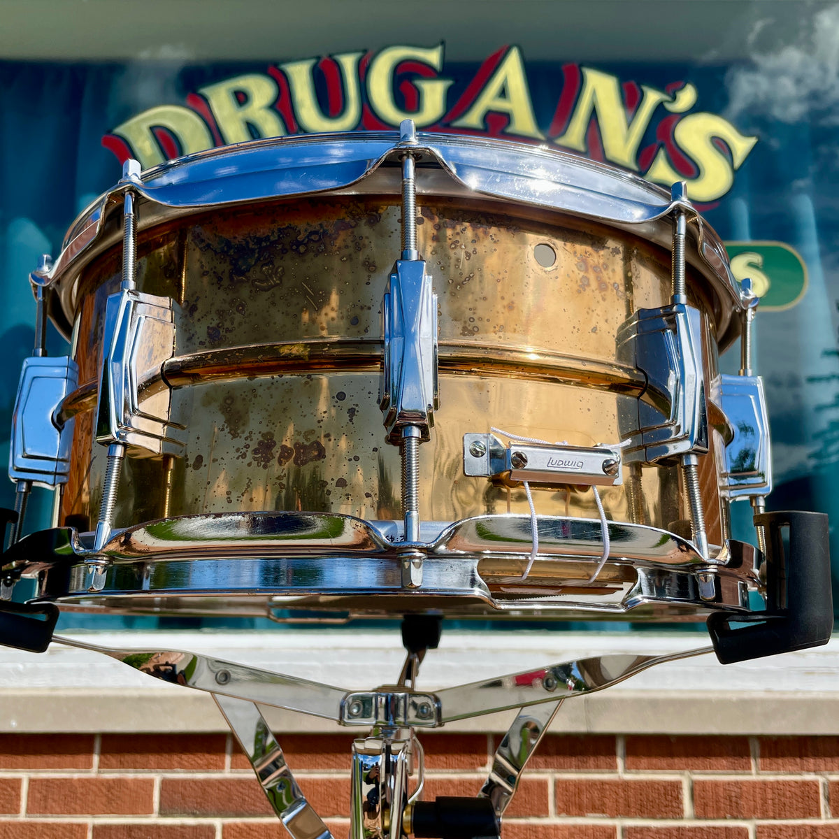 1990s Ludwig 6.5x14 Bronze Snare Drum Conversion