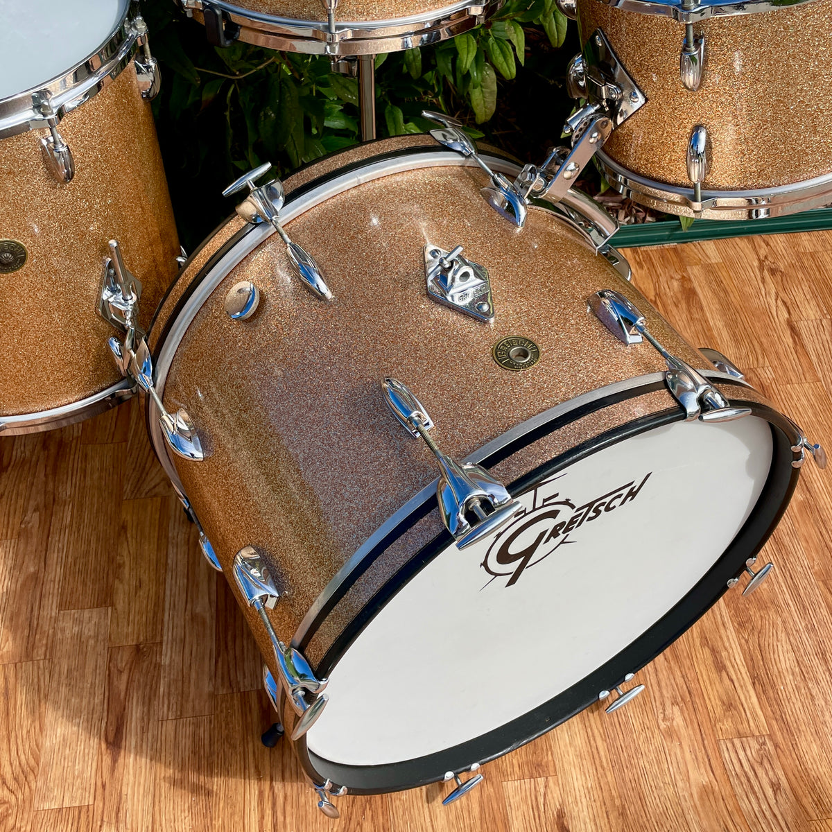 1960s Gretsch Progressive Jazz Drum Set Champagne Sparkle 20/12/14 w/ 4x14 Snare
