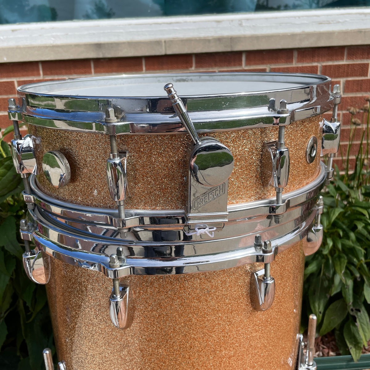 1960s Gretsch Progressive Jazz Drum Set Champagne Sparkle 20/12/14 w/ 4x14 Snare