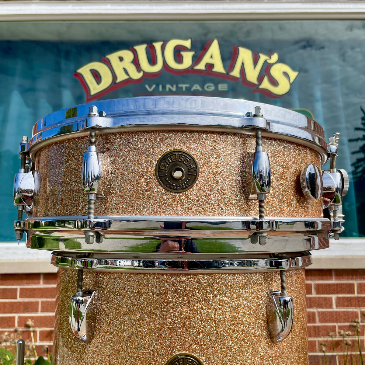 1960s Gretsch Progressive Jazz Drum Set Champagne Sparkle 20/12/14 w/ 4x14 Snare
