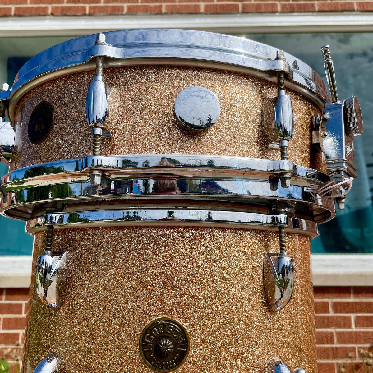 1960s Gretsch Progressive Jazz Drum Set Champagne Sparkle 20/12/14 w/ 4x14 Snare