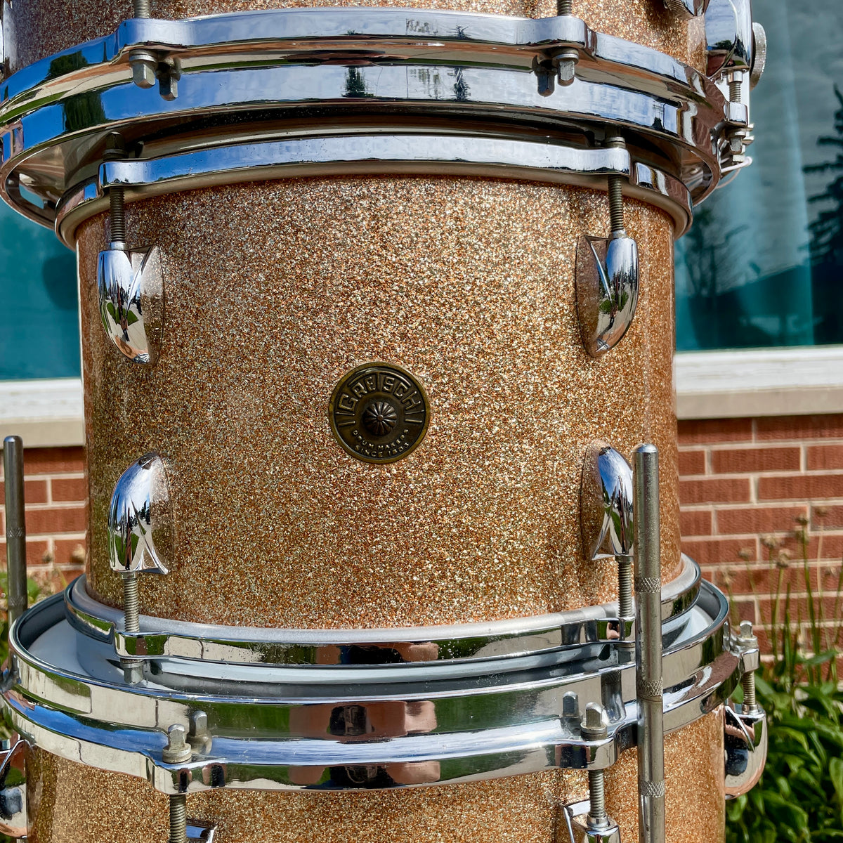 1960s Gretsch Progressive Jazz Drum Set Champagne Sparkle 20/12/14 w/ 4x14 Snare