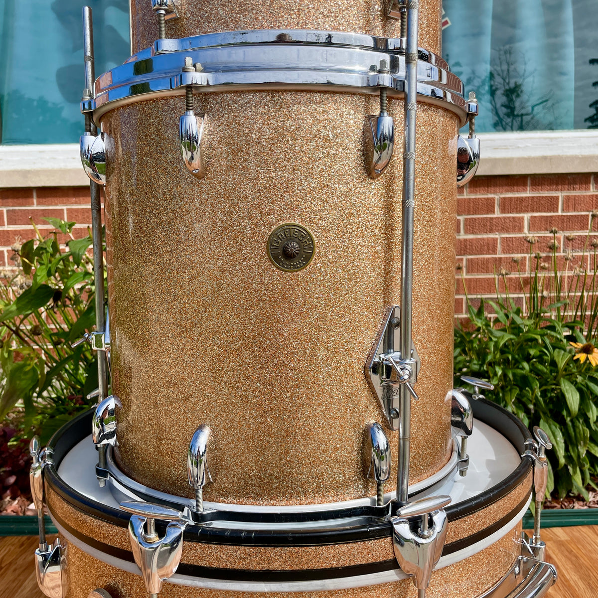 1960s Gretsch Progressive Jazz Drum Set Champagne Sparkle 20/12/14 w/ 4x14 Snare