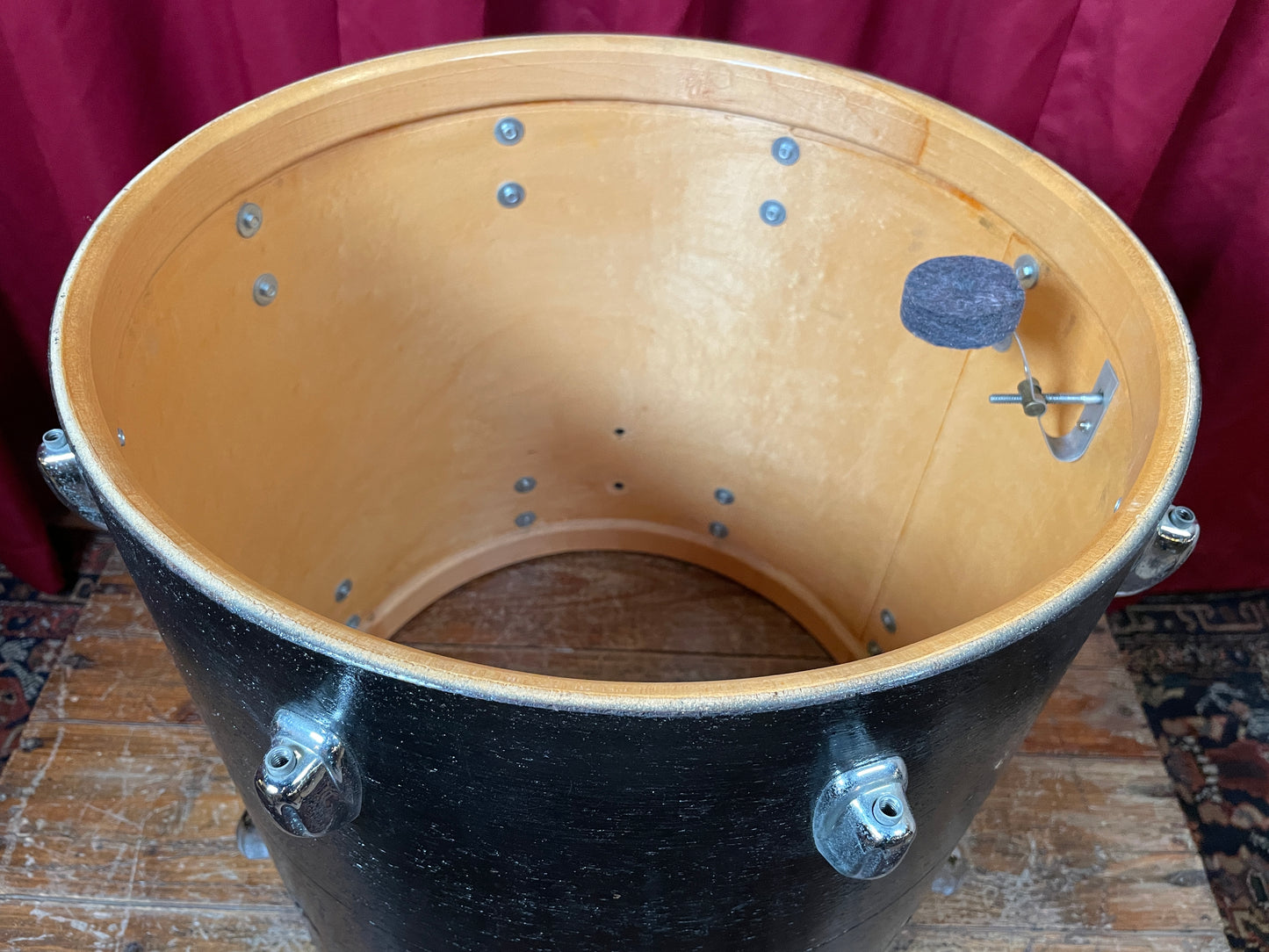 1960s Slingerland 16x16 Floor Tom Drum Black Project