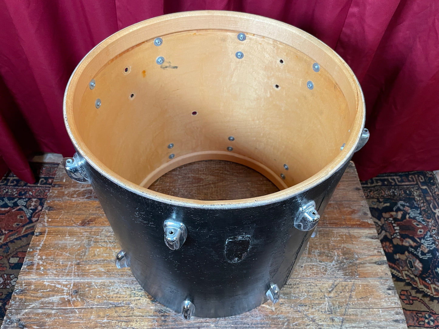 1960s Slingerland 16x16 Floor Tom Drum Black Project