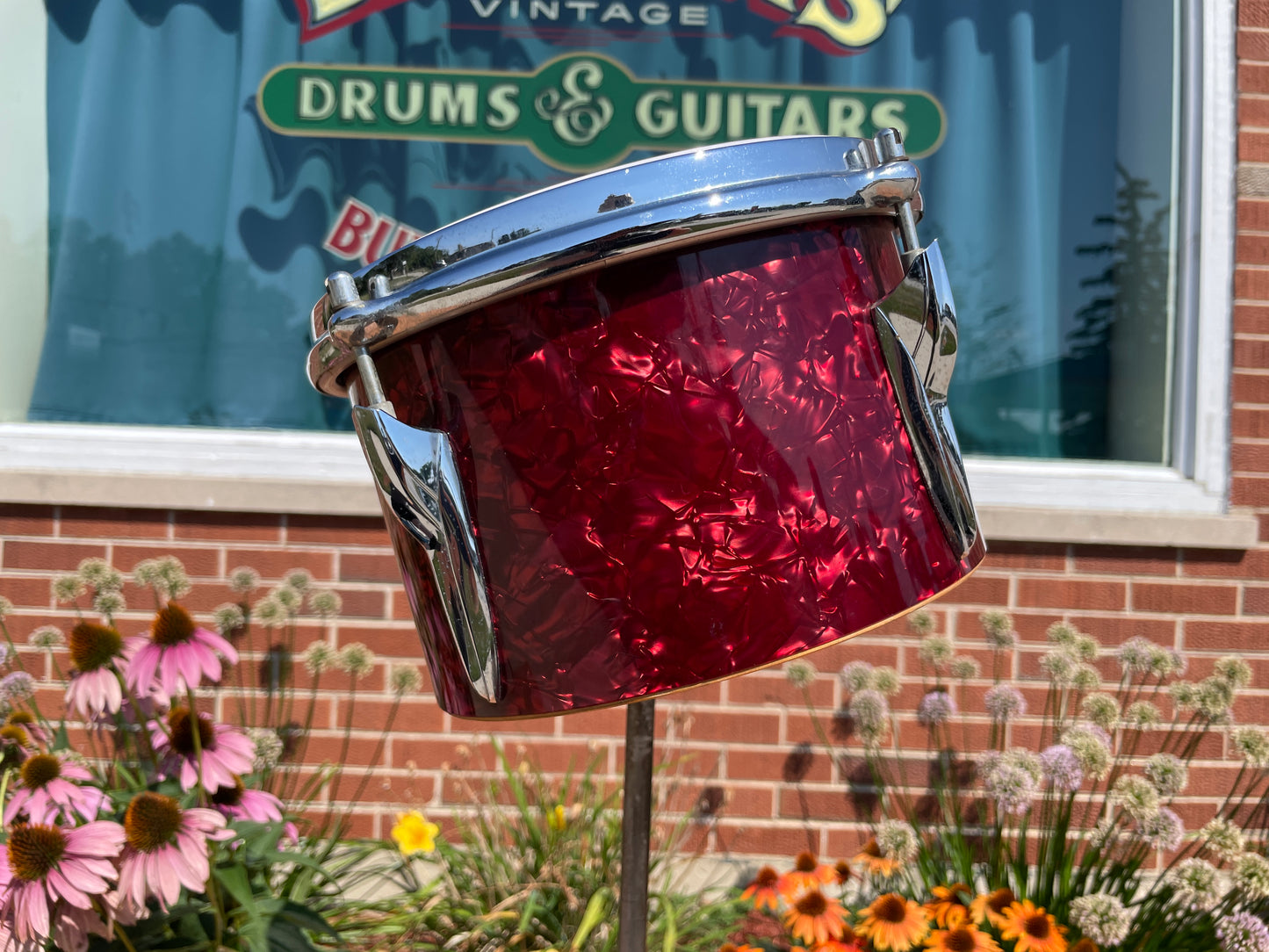 1960s Premier Stand Bongos No. 522 Burgundy w/ Stand