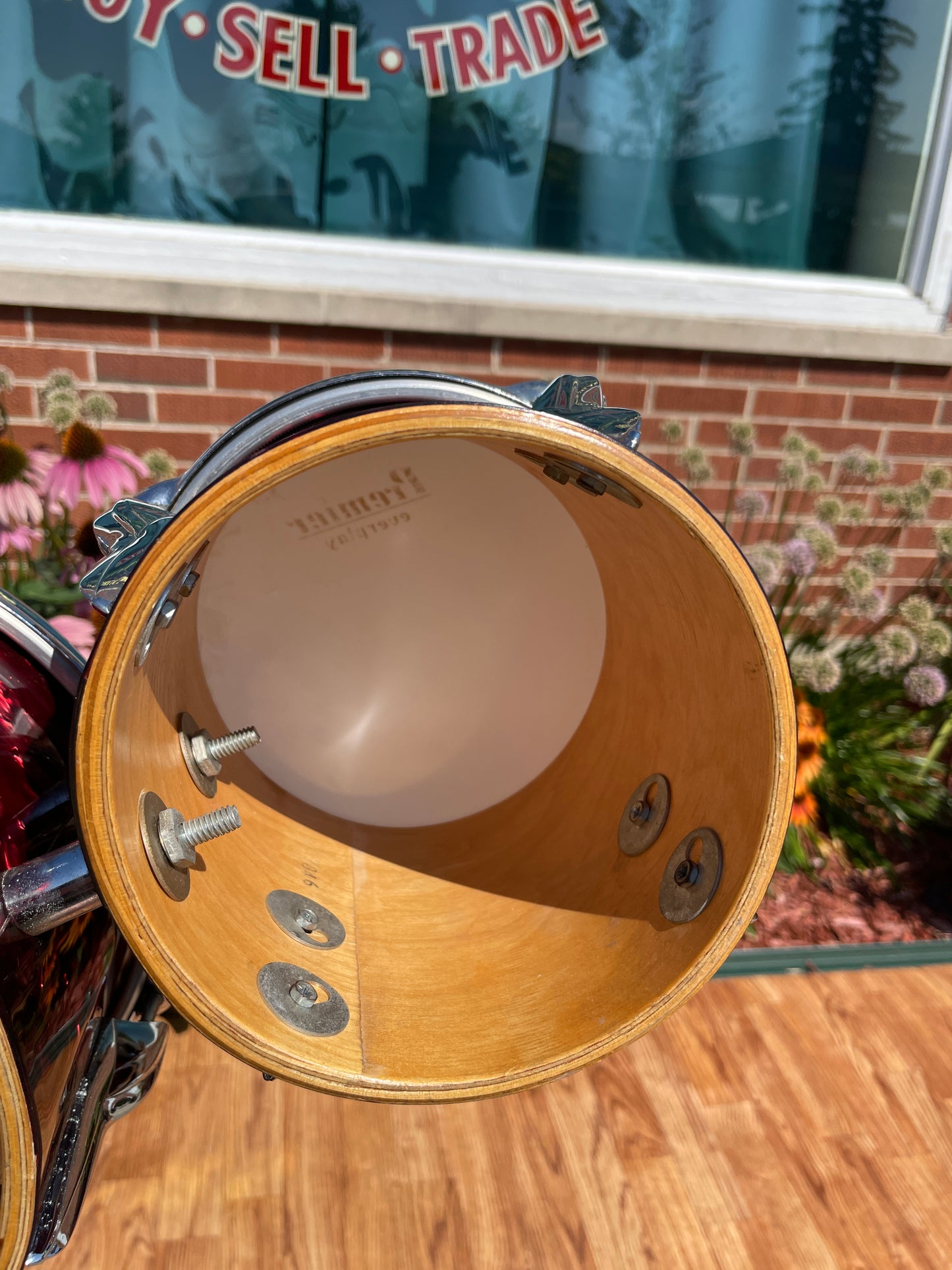 1960s Premier Stand Bongos No. 522 Burgundy w/ Stand