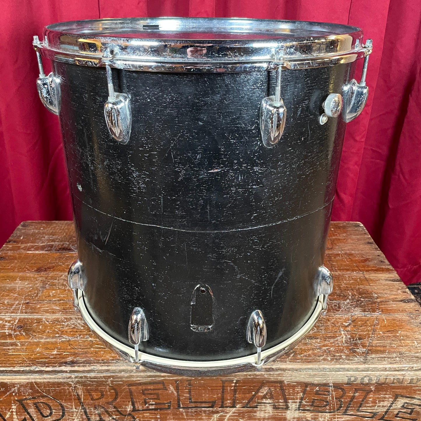 1960s Slingerland 16x16 Floor Tom Drum Black Project