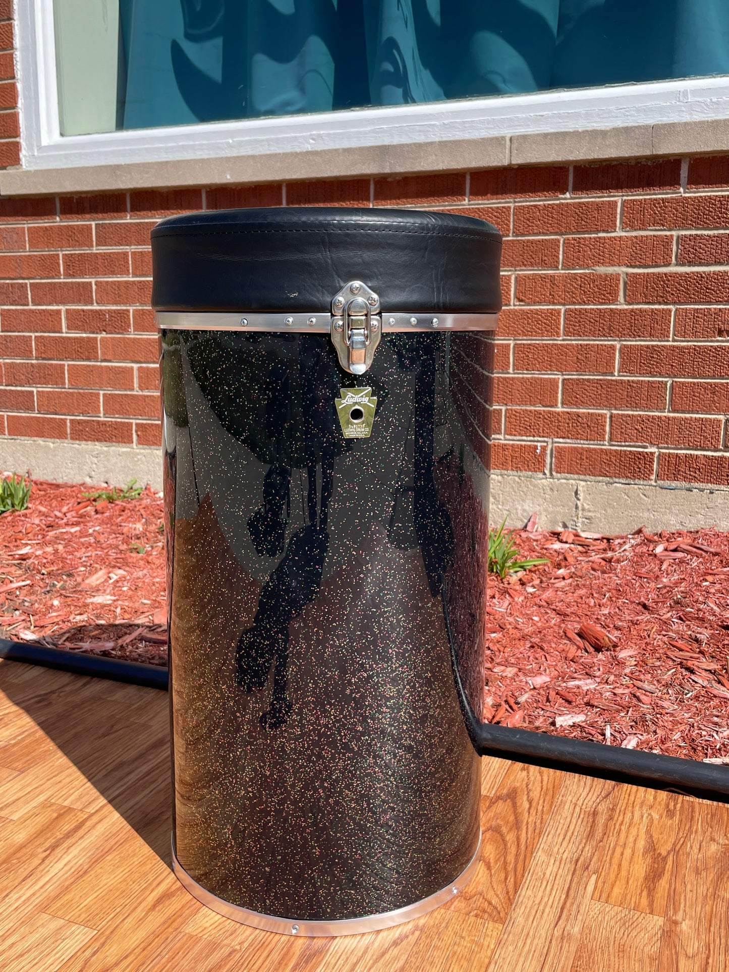 Ludwig No. L-1027 Canister Throne Black Galaxy Sparkle Seat Case