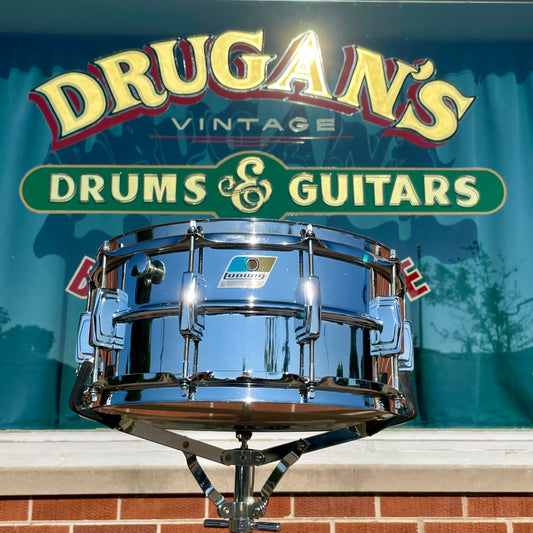 1970s Ludwig 6.5x14 LM402 Supraphonic Snare Drum