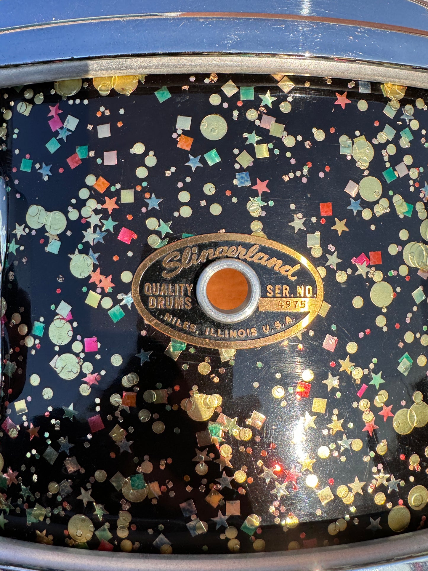 1962 Slingerland 5.5x14 No. 153 Radio King Super Gene Krupa Solid Shell Snare Drum Mardi Gras