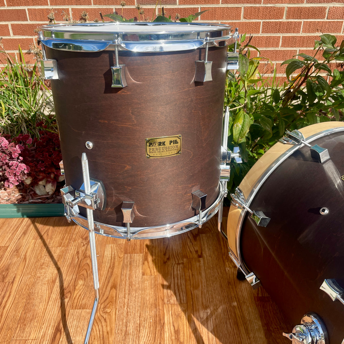 Pork Pie Maple Drum Set Dark Walnut Stain 18/12/14