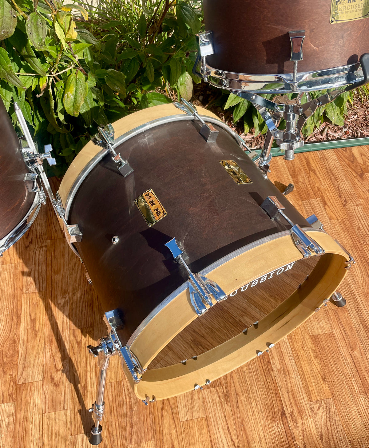 Pork Pie Maple Drum Set Dark Walnut Stain 18/12/14