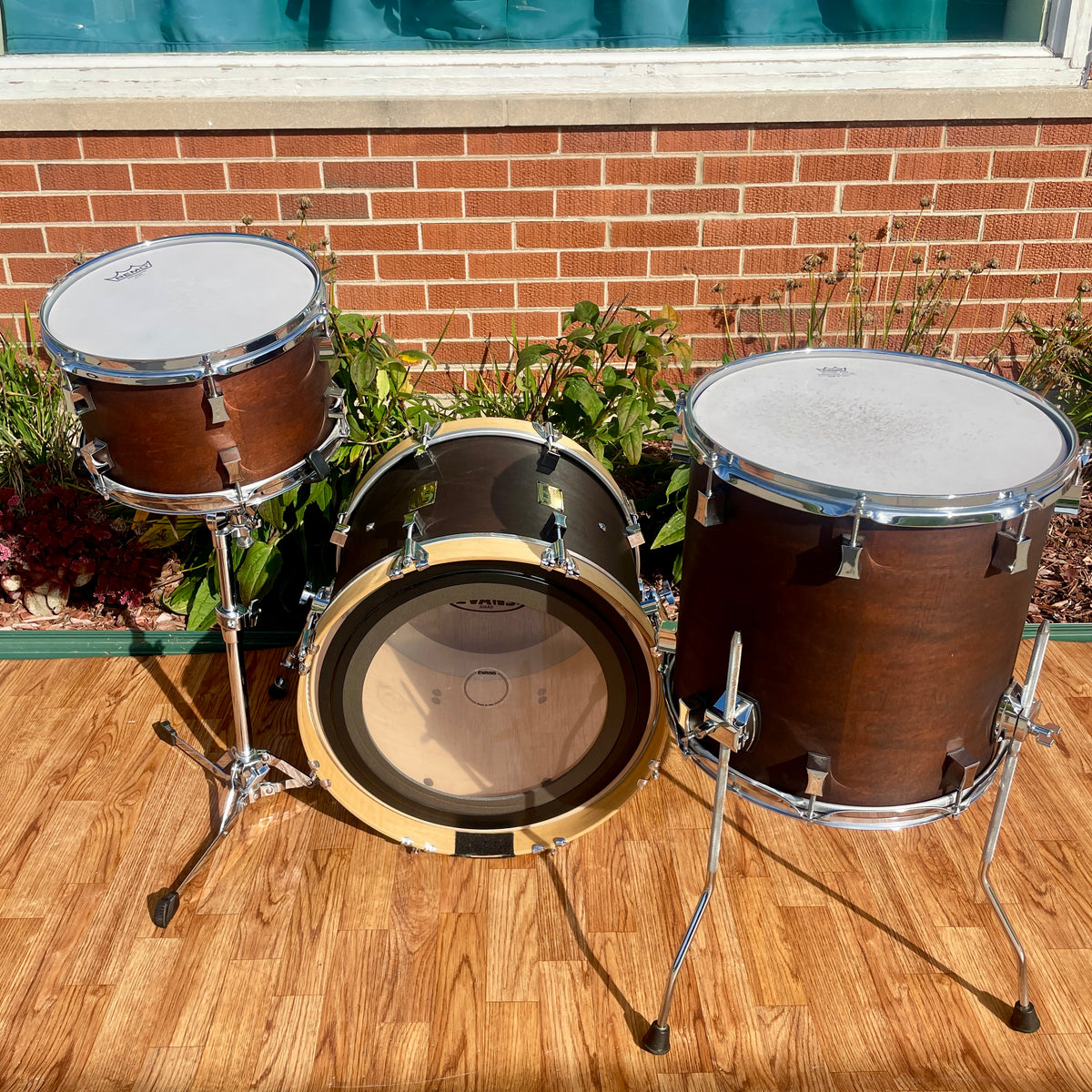 Pork Pie Maple Drum Set Dark Walnut Stain 18/12/14