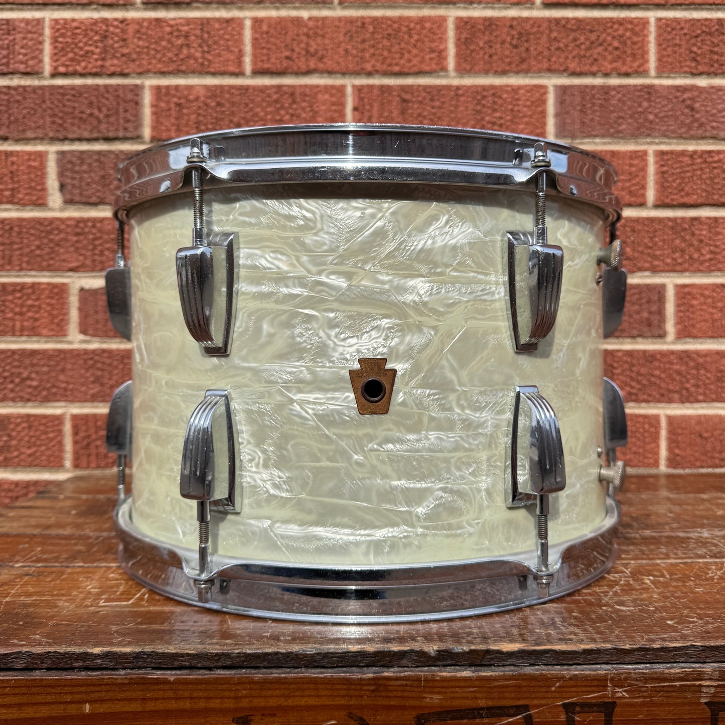1950s WFL Super Classic 9x13 Tom Drum White Marine Pearl