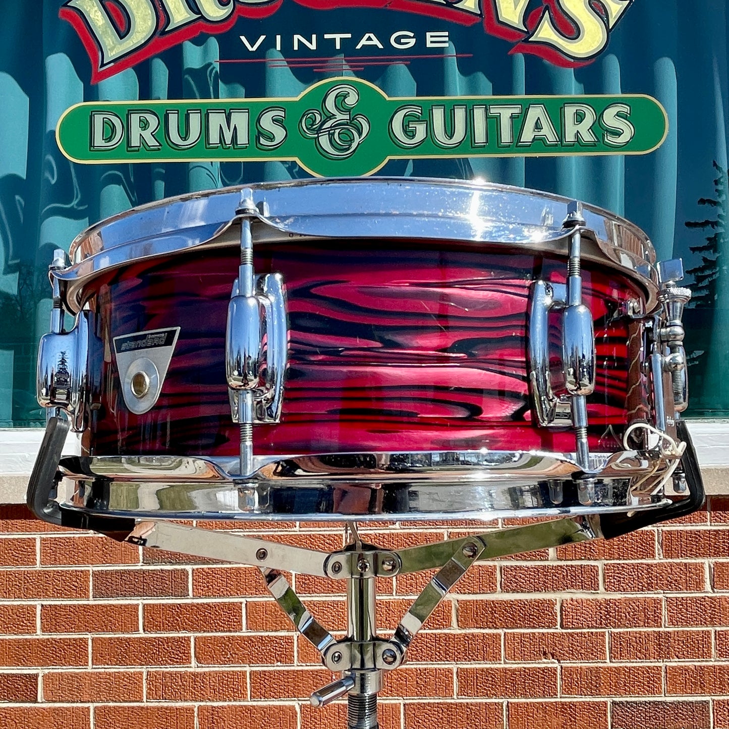 1970s Ludwig Standard 5x14 Snare Drum Ruby Strata