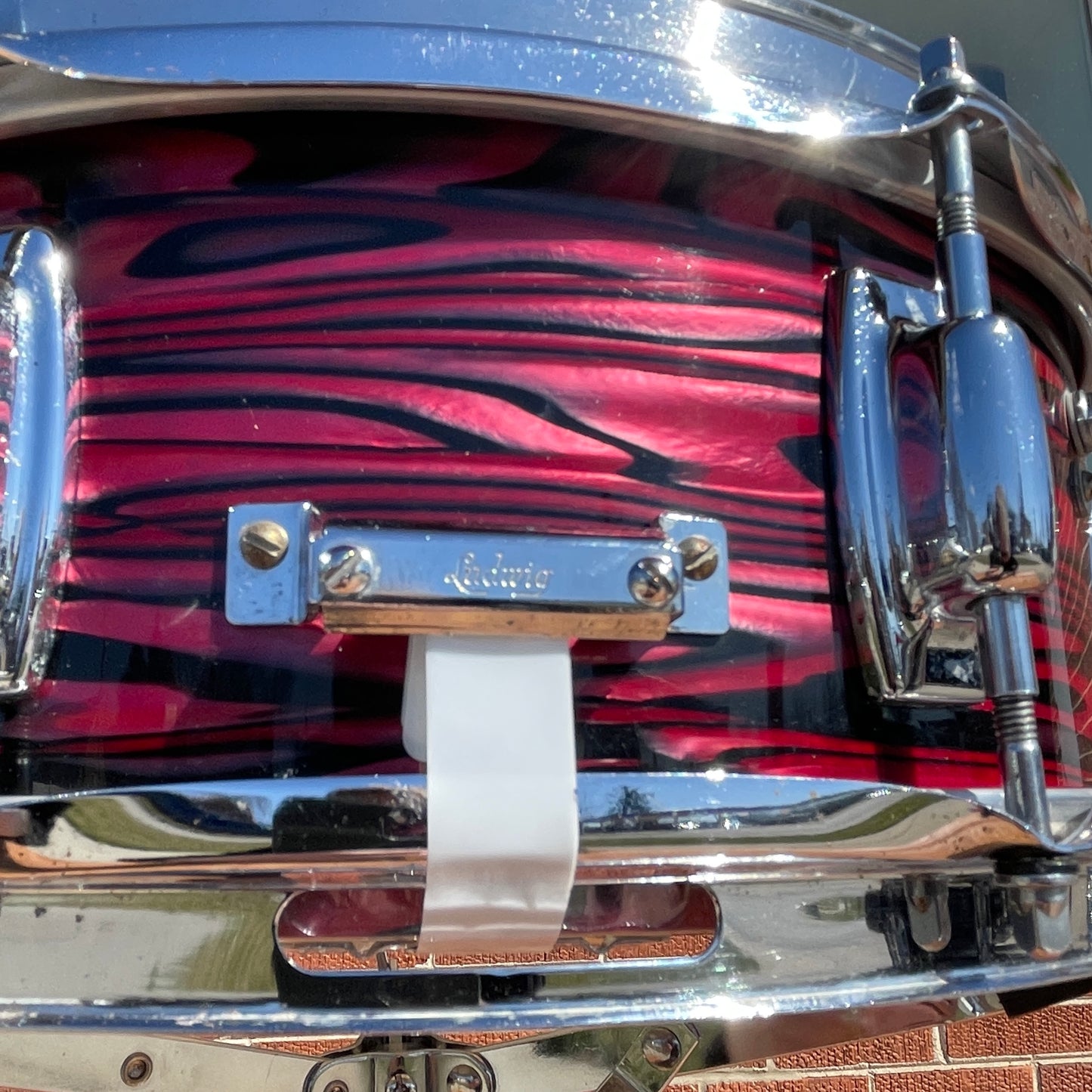 1970s Ludwig Standard 5x14 Snare Drum Ruby Strata