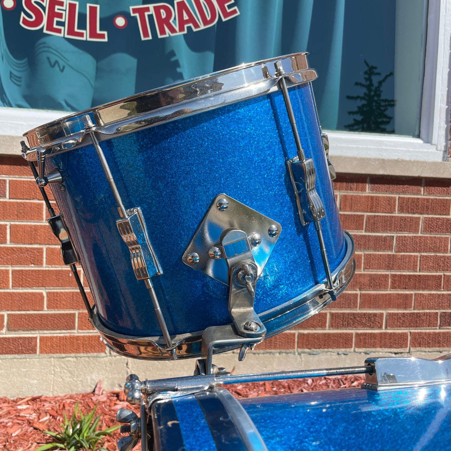 1964 Ludwig No. 998P Combo Outfit Drum Set Blue Sparkle 22/13/5x14 Jazz Festival