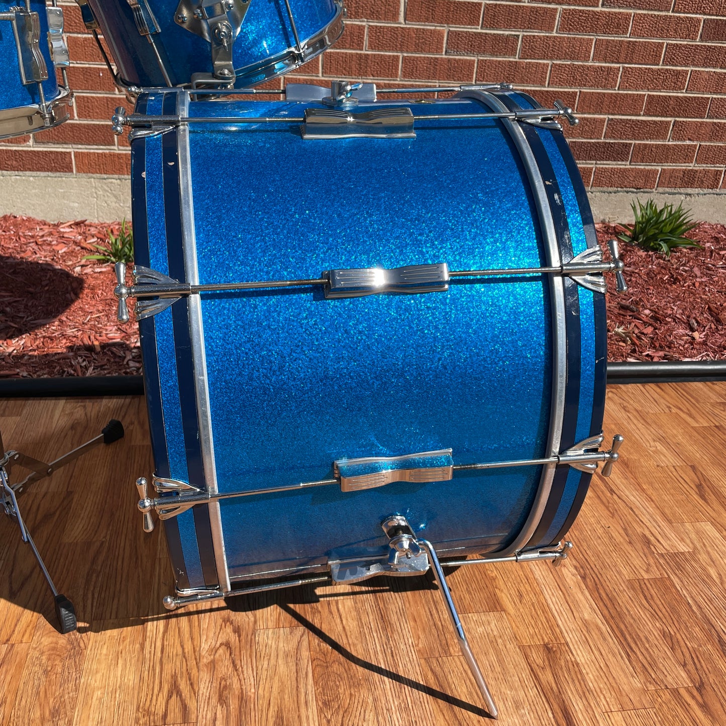 1964 Ludwig No. 998P Combo Outfit Drum Set Blue Sparkle 22/13/5x14 Jazz Festival