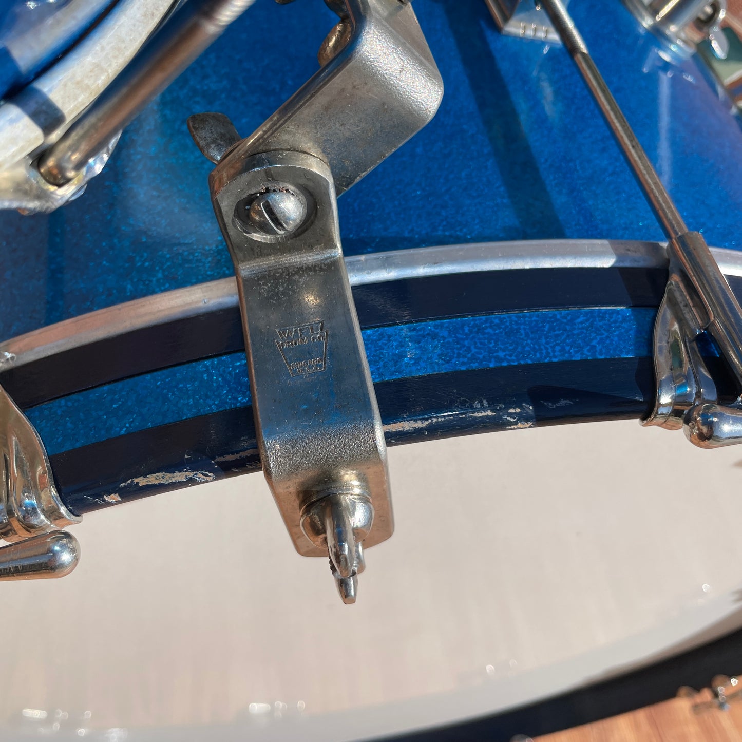 1964 Ludwig No. 998P Combo Outfit Drum Set Blue Sparkle 22/13/5x14 Jazz Festival