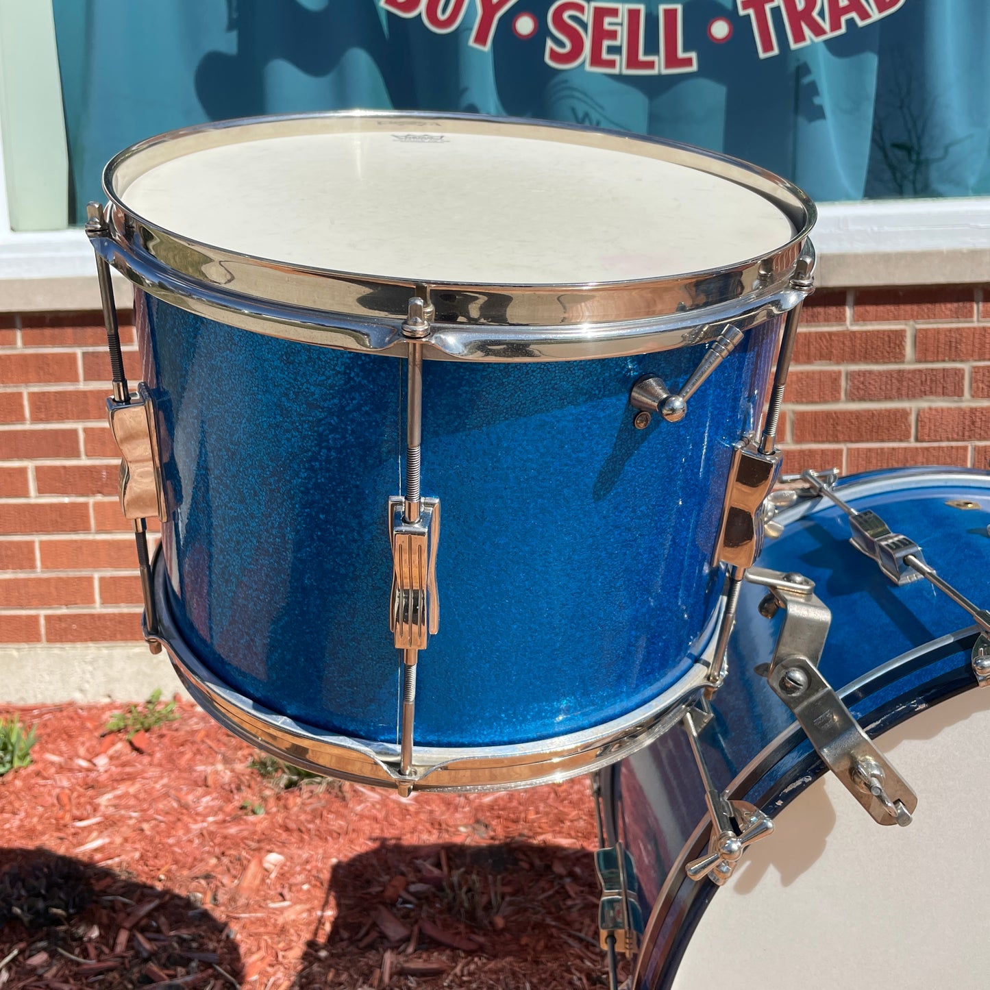 1964 Ludwig No. 998P Combo Outfit Drum Set Blue Sparkle 22/13/5x14 Jazz Festival