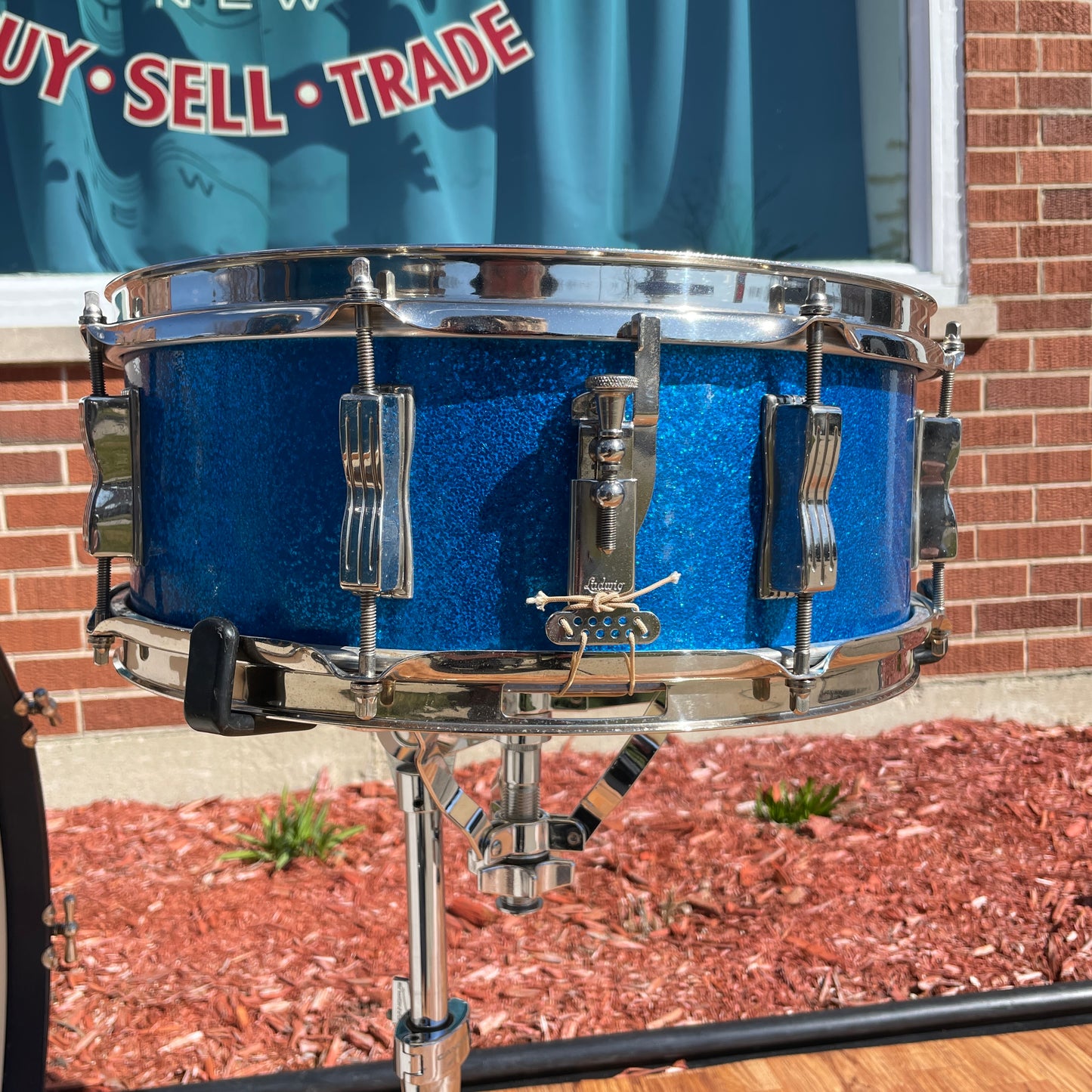 1964 Ludwig No. 998P Combo Outfit Drum Set Blue Sparkle 22/13/5x14 Jazz Festival