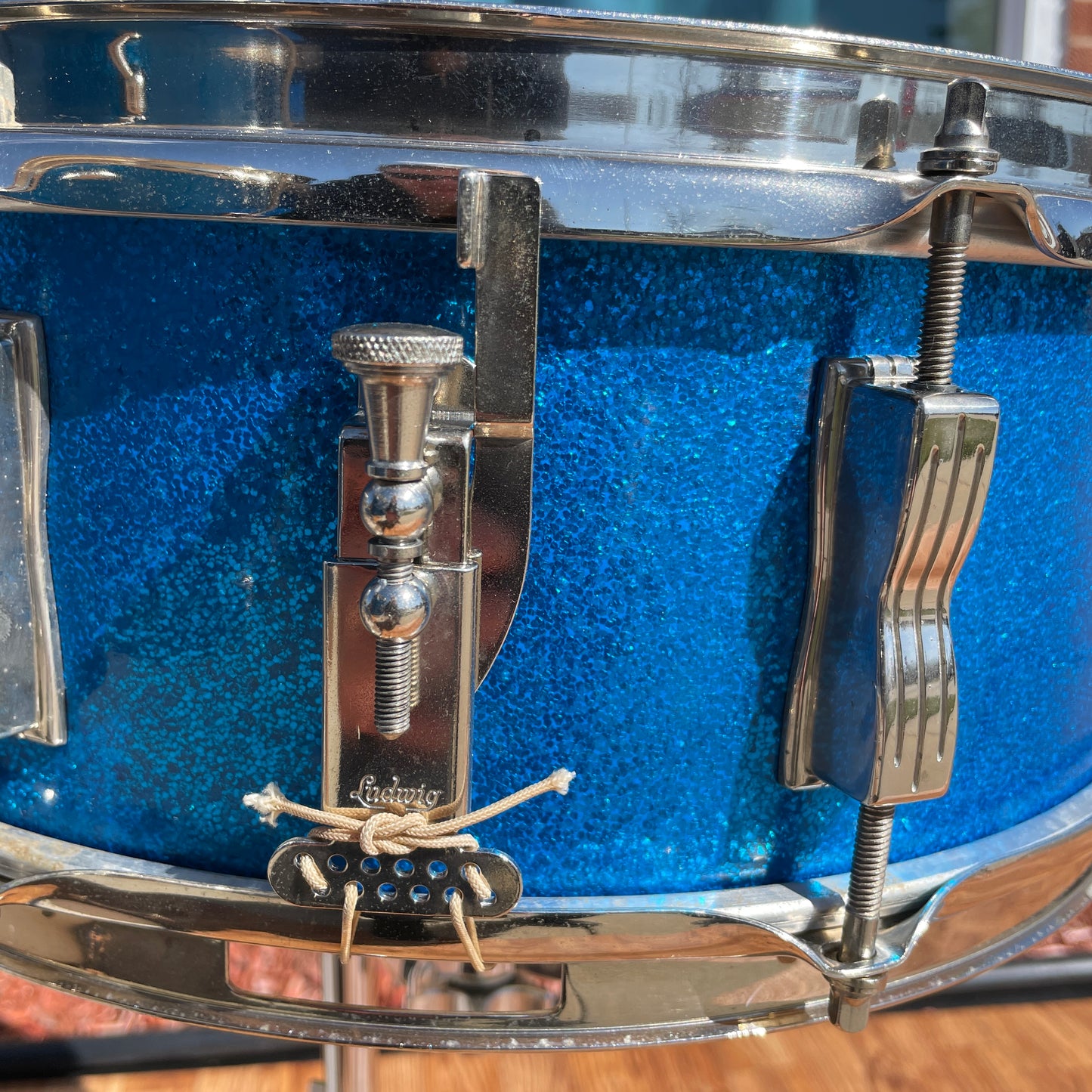 1964 Ludwig No. 998P Combo Outfit Drum Set Blue Sparkle 22/13/5x14 Jazz Festival