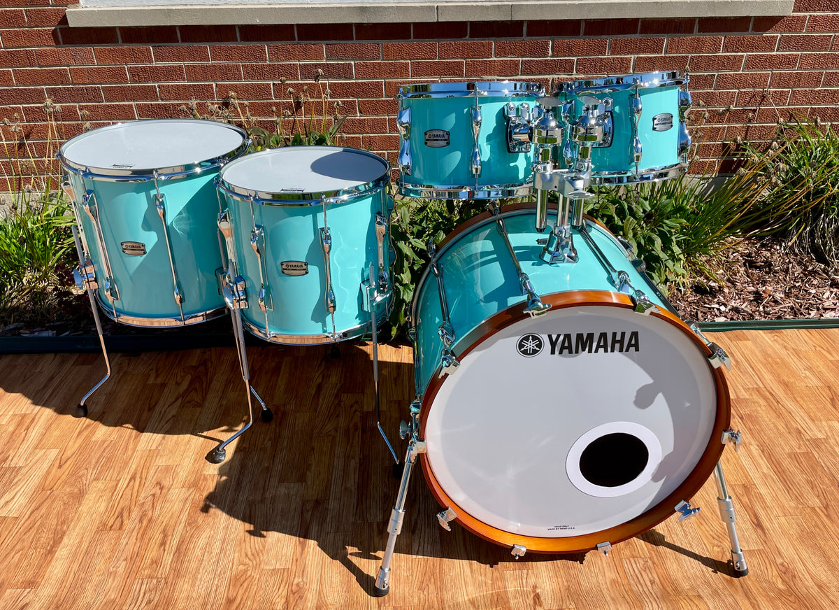 Yamaha Recording Custom 5pc Birch Drum Set Surf Green 22/10/12/14/16 RC2F50J