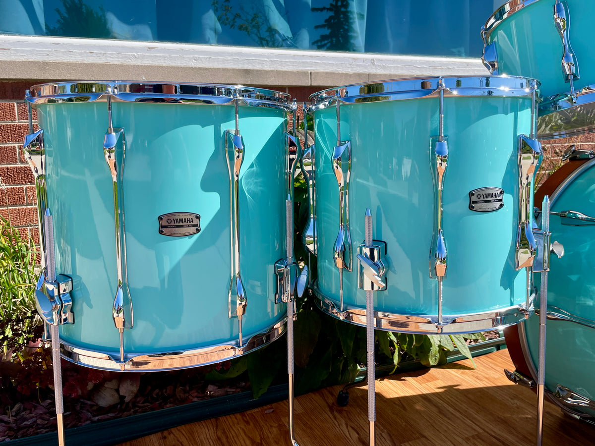 Yamaha Recording Custom 5pc Birch Drum Set Surf Green 22/10/12/14/16 RC2F50J