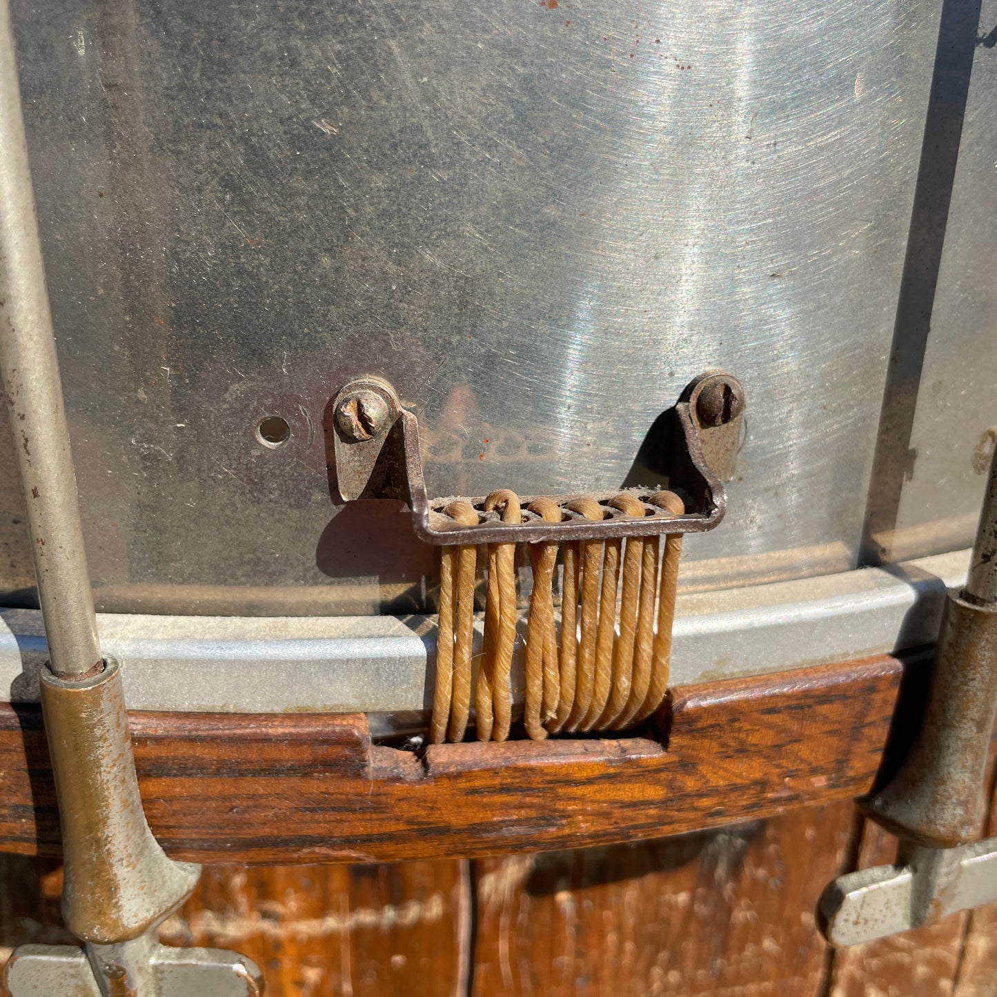 Early 1900s M.A. Wintrich 9x16 Single Tension Brass Snare Drum NOB