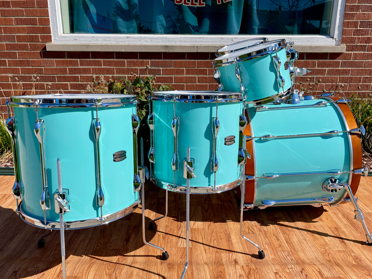 Yamaha Recording Custom 5pc Birch Drum Set Surf Green 22/10/12/14/16 RC2F50J