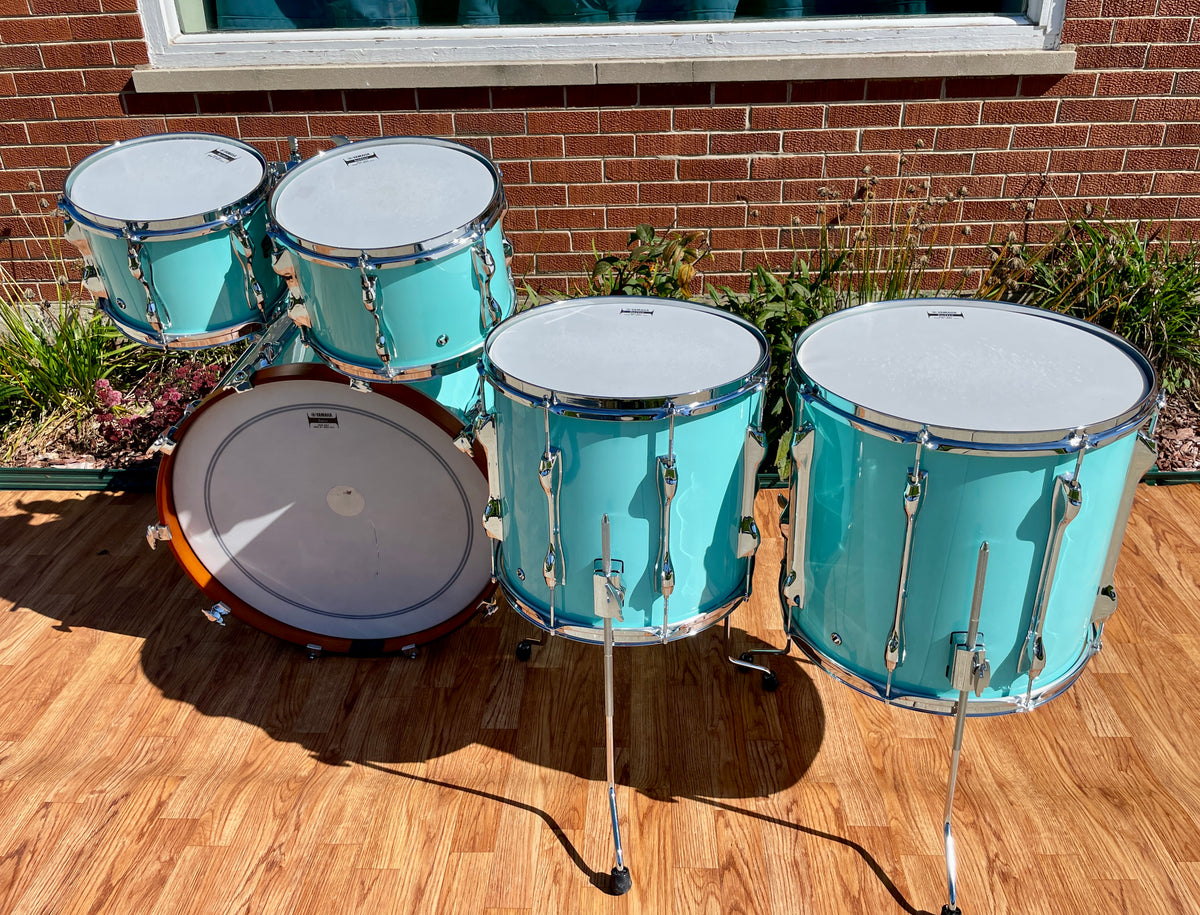 Yamaha Recording Custom 5pc Birch Drum Set Surf Green 22/10/12/14/16 RC2F50J