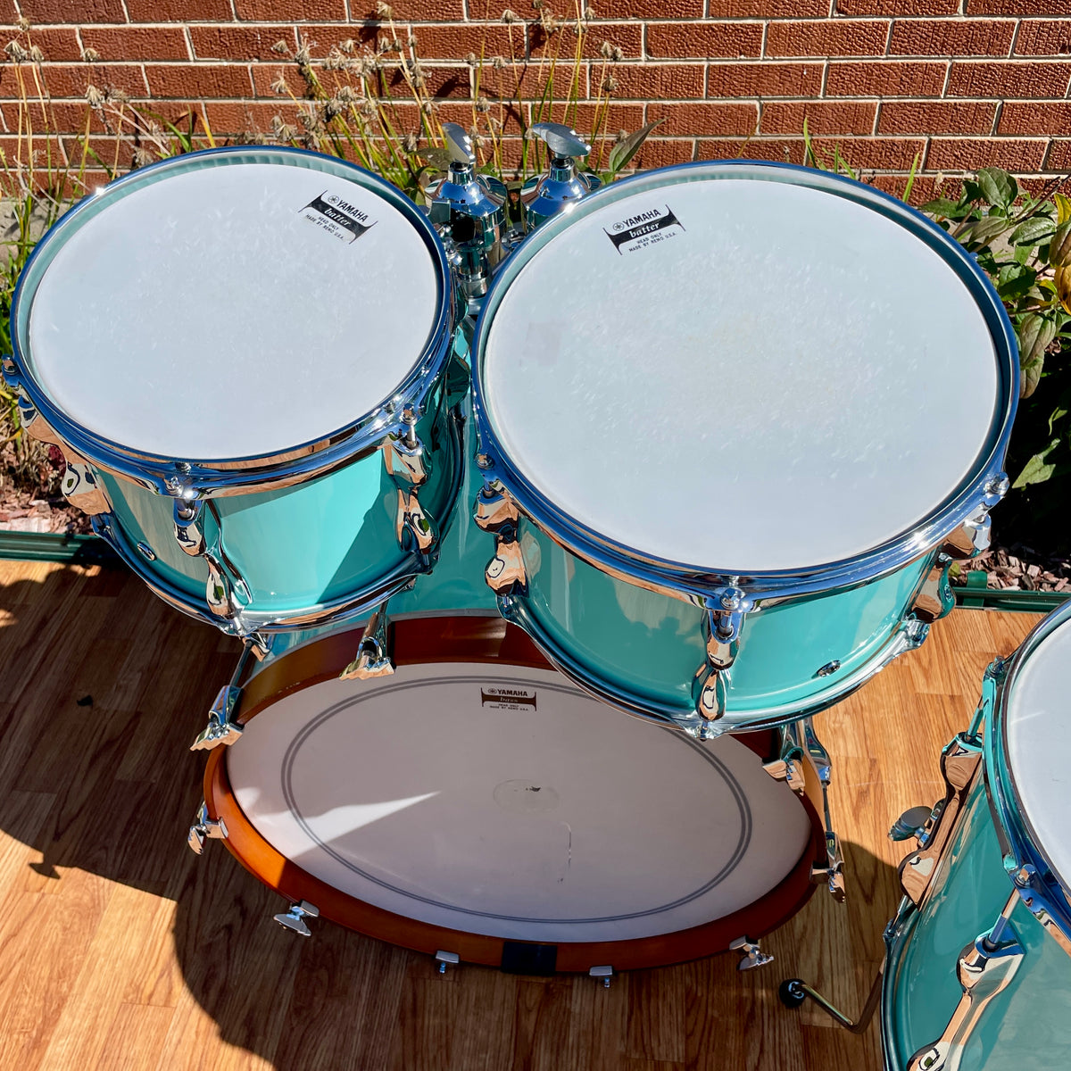 Yamaha Recording Custom 5pc Birch Drum Set Surf Green 22/10/12/14/16 RC2F50J