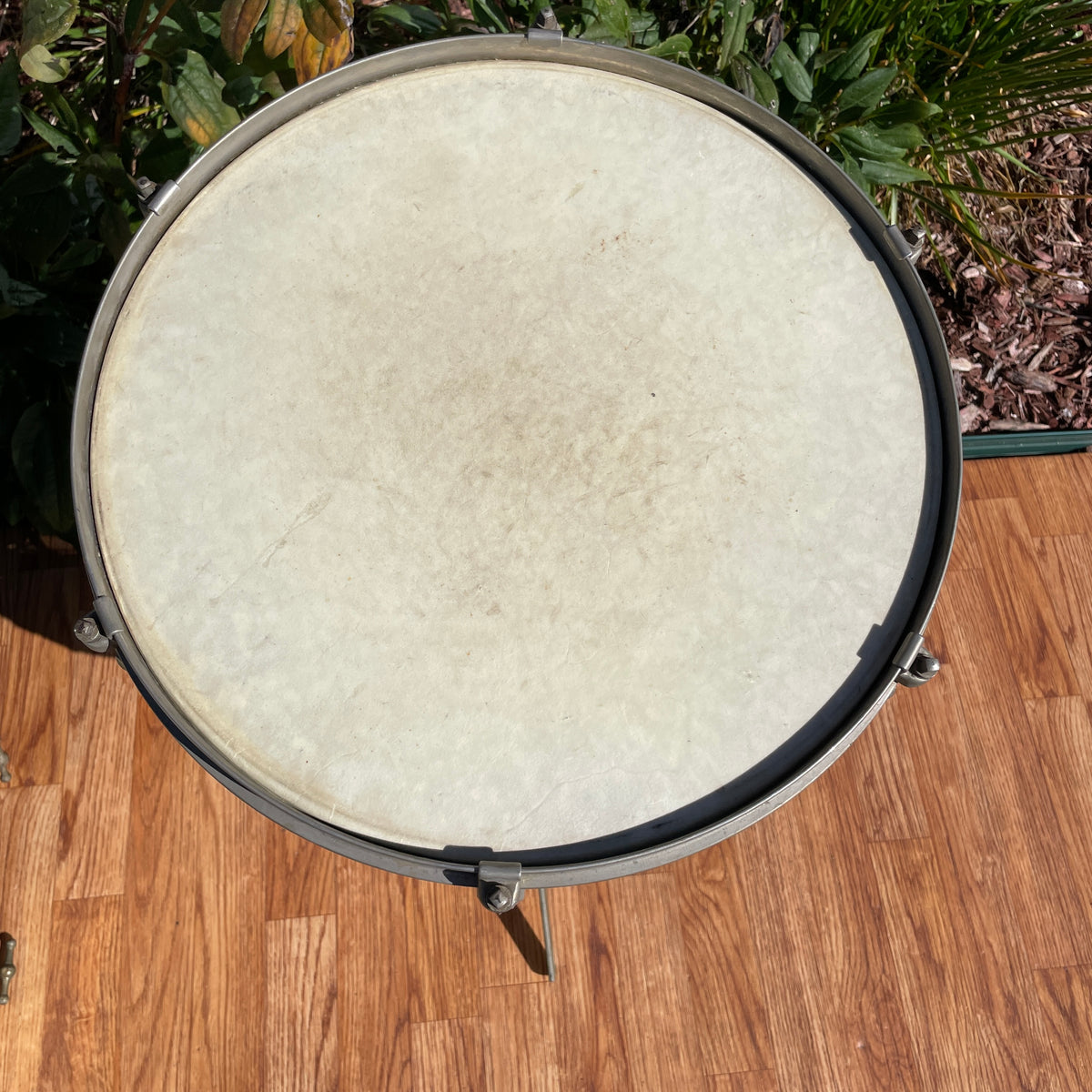 1920s-1930s Slingerland Radio King 2pc Drum Set Green Glass Glitter