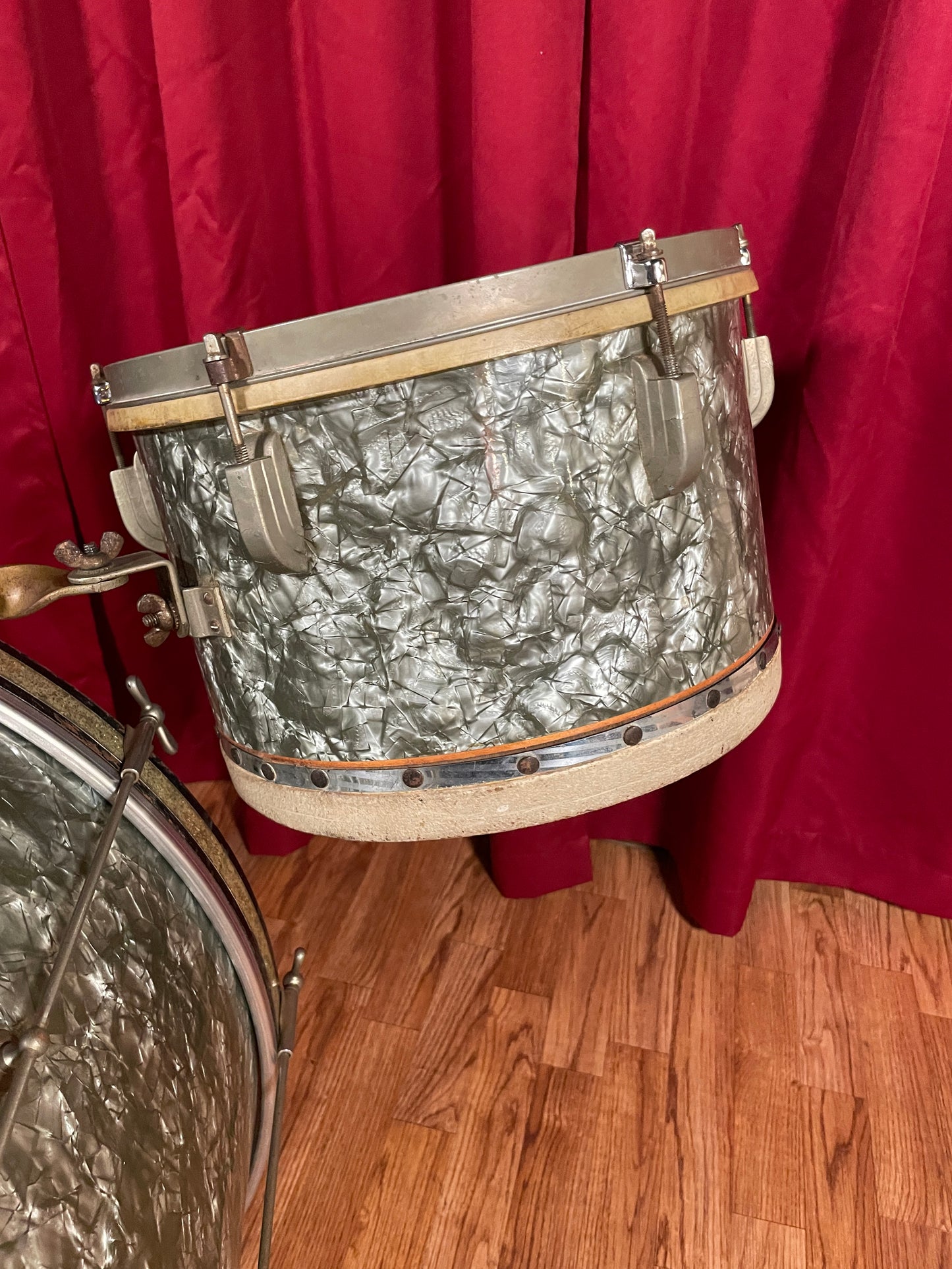 1941 Leedy Drum Set Pre-War Black Diamond Pearl 14x26/9x13 Spartan