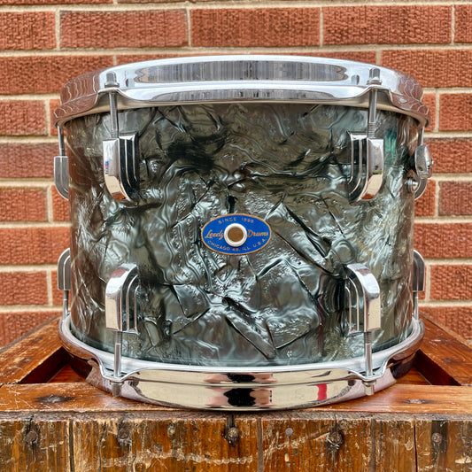1960 Leedy by Slingerland 8x12 Tom Single Drum Black Diamond Pearl Slingerleedy
