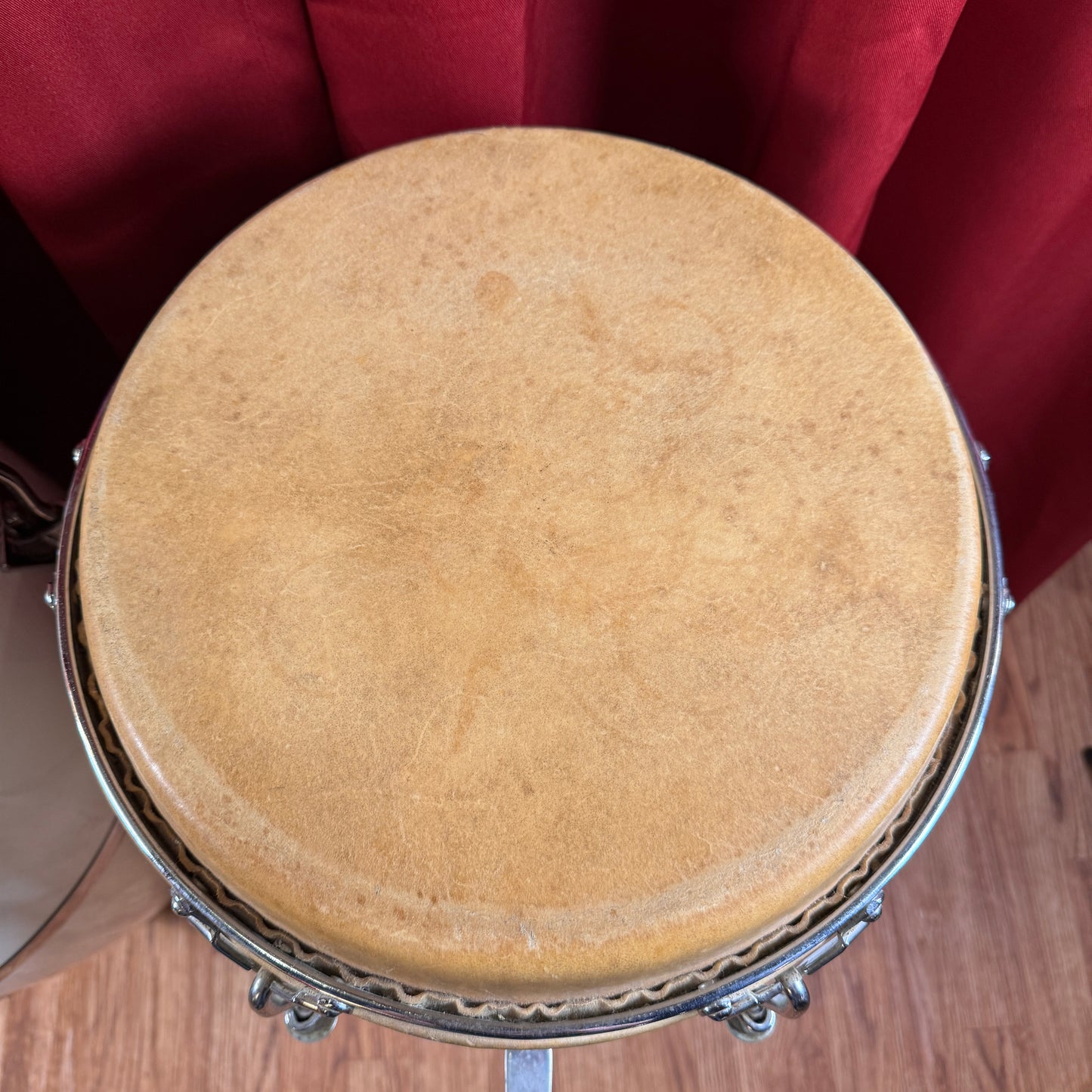 Vintage 1970s LP Original Fiberglass Quinto & Conga Set White Latin Percussion Palisades Park NJ