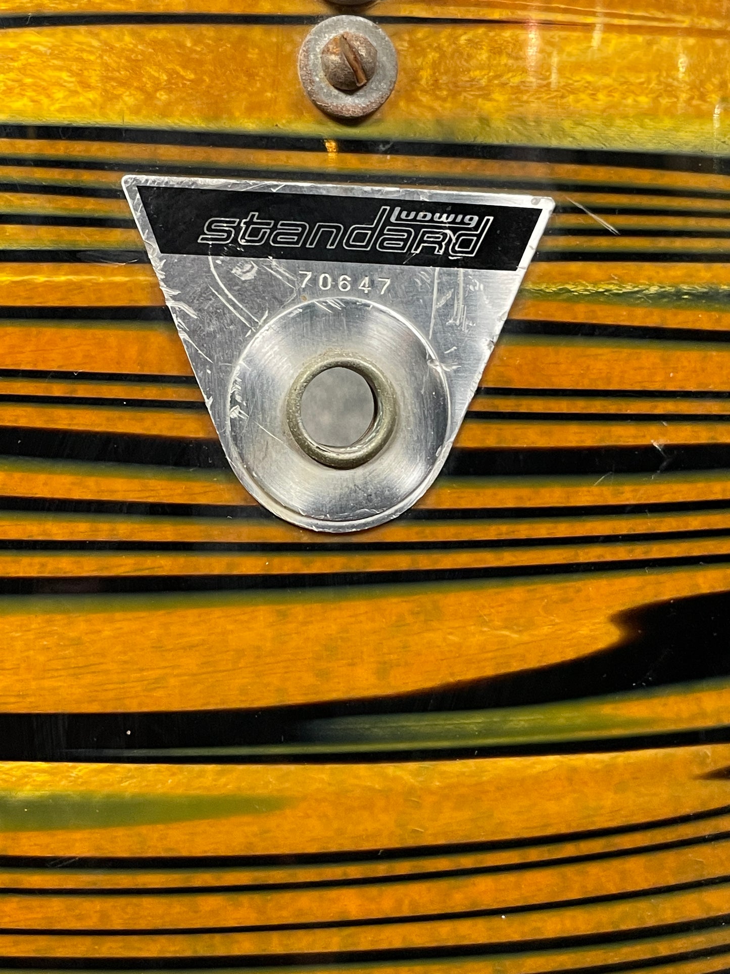 1970s Ludwig Standard 9x13 Tom Drum Lemon Strata