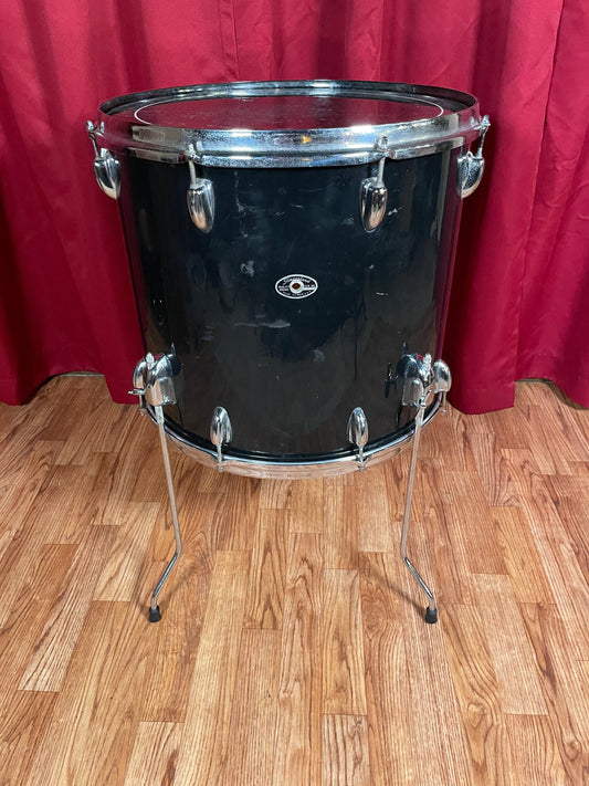 1970s Slingerland 16x18 Floor Tom Drum Black