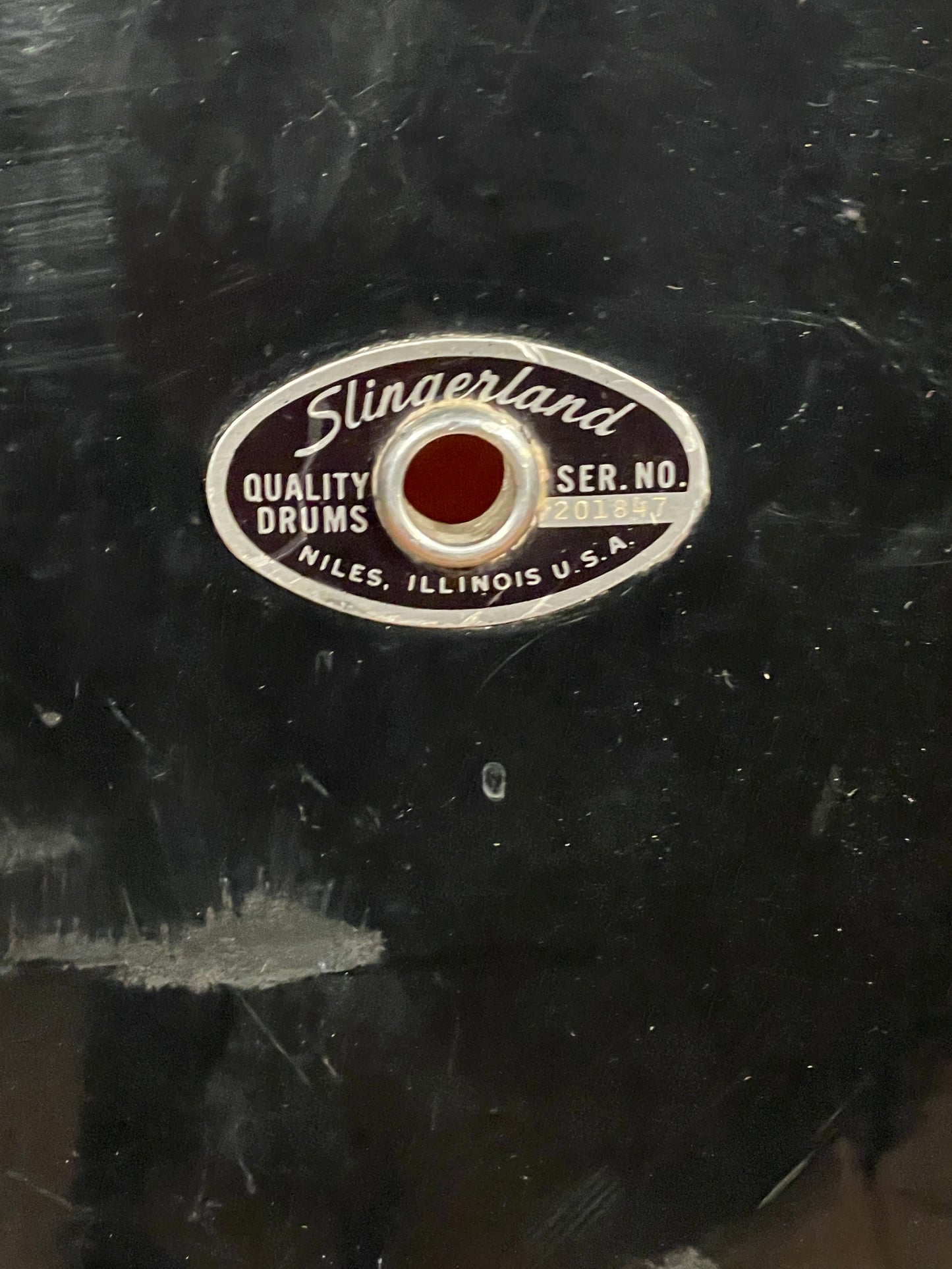 1970s Slingerland 16x18 Floor Tom Drum Black